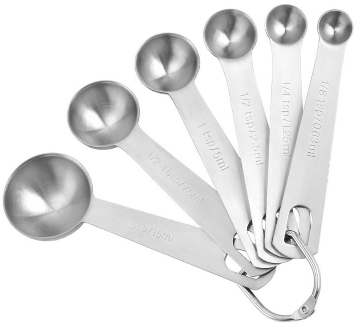 Dailygoody - Maatbekers - Roestvrij staal - 6 stuks - Maatlepels voor keuken - Perfect voor meten van ingrediënten - Ondersteunt veelzijdig koken