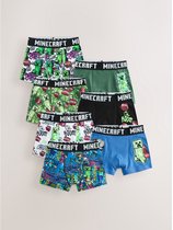 Next - Jongens - Set van 7 Minecraft boxershorts - Zwart