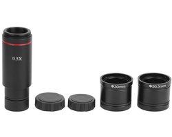 Allecto - 0,5x C-Mount Microscoopcamera Adapter - Breder Observeren - Zwart - Geschikt voor AmScope - Voor C- en CS-houders - Inclusief Adapterringen