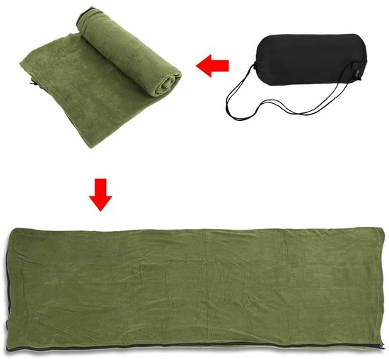 Shopcentral - Camping Slaapzak - Warm en Comfortabel - Groen - Lichtgewicht en Portable - Ideaal voor Kamperen en Outdoor Activiteiten - Geschikt voo van Merkloos — afbeelding 5