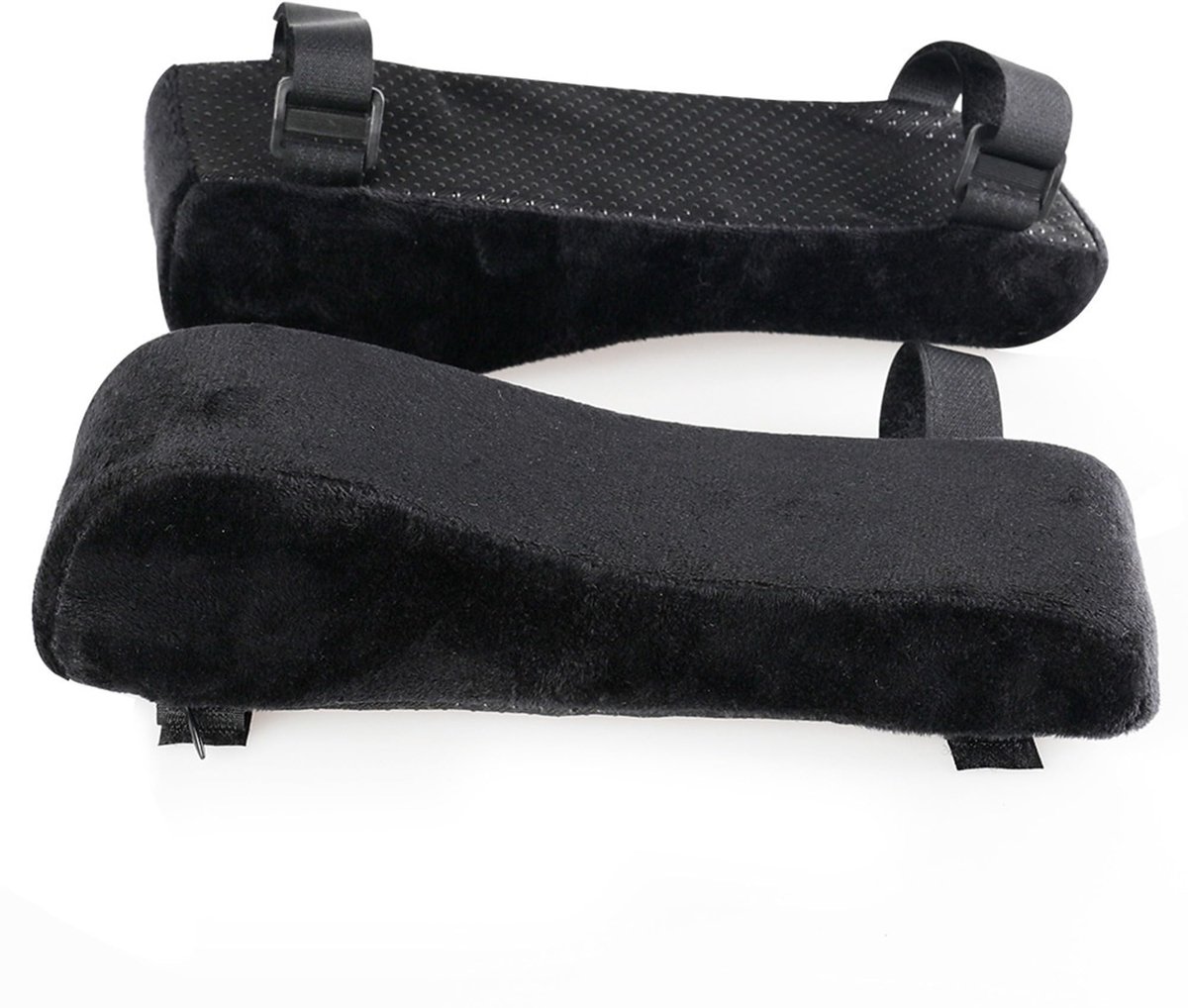 Dailygoody - Gewatteerde Armleuningkussens - Comfort Upgrades - Zwart - Traagschuim - Voor Bureaustoelen - 2 Stuks