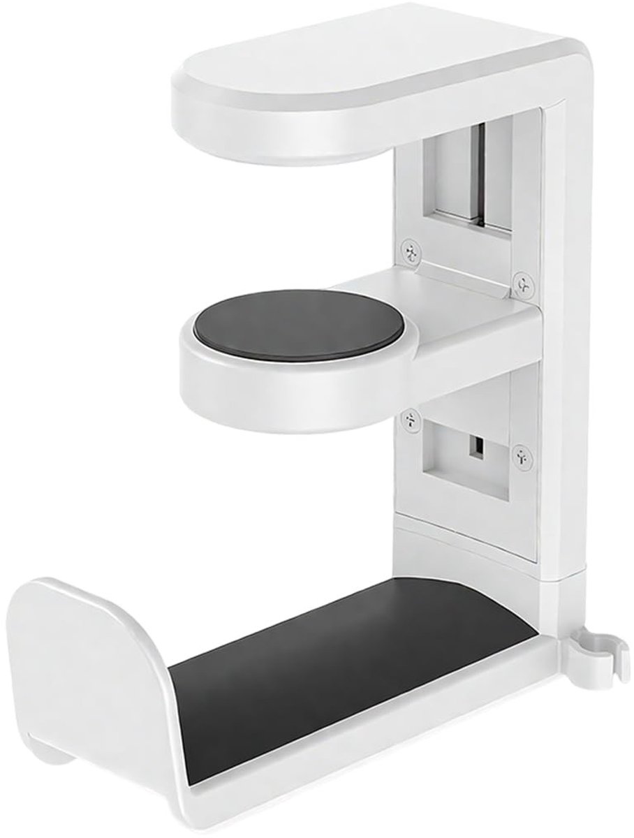 Dailygoody - Hoofdtelefoonhouder - Desk Organizer - Gaming Hoofdtelefoons - Wit - Ruimtebesparend Ontwerp - Geschikt voor Thuis en Kantoor - Wit