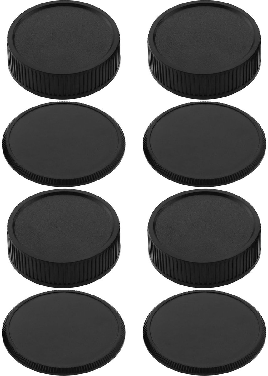 Dailygoody - Body Cap Camera Achter Cap - Stofdicht en Krasbestendig - Zwart - Geschikt voor M42 Lens - 4 Sets - Perfecte Bescherming voor Je Camera