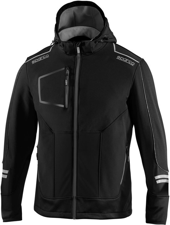 Sparco Tech York Softshell Jas - Zwart - Geel - XXXL van Sparco — afbeelding 4