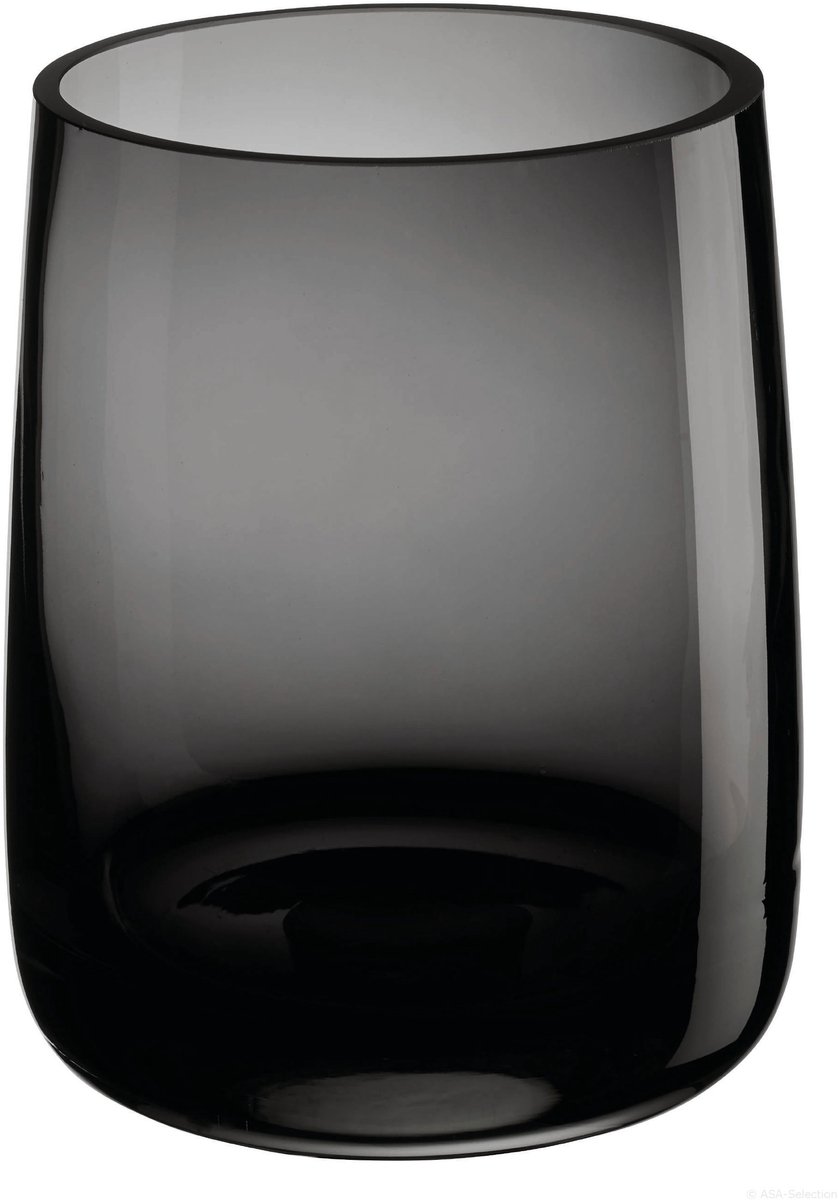 ASA Selection ajana vaas / windlicht, bloemenvaas, decoratieve vaas, glas, glanzend grijs, H 18 cm, 88002009