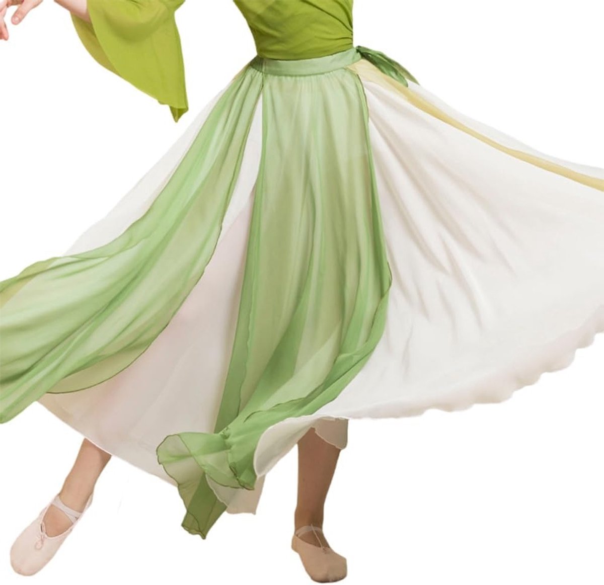 Chiffon Buikdansrok voor Vrouwen - Professionele Maxi Rok voor Buikdansuitvoeringen en Podiumshows - Elegante Dansoutfits voor Volwassenen