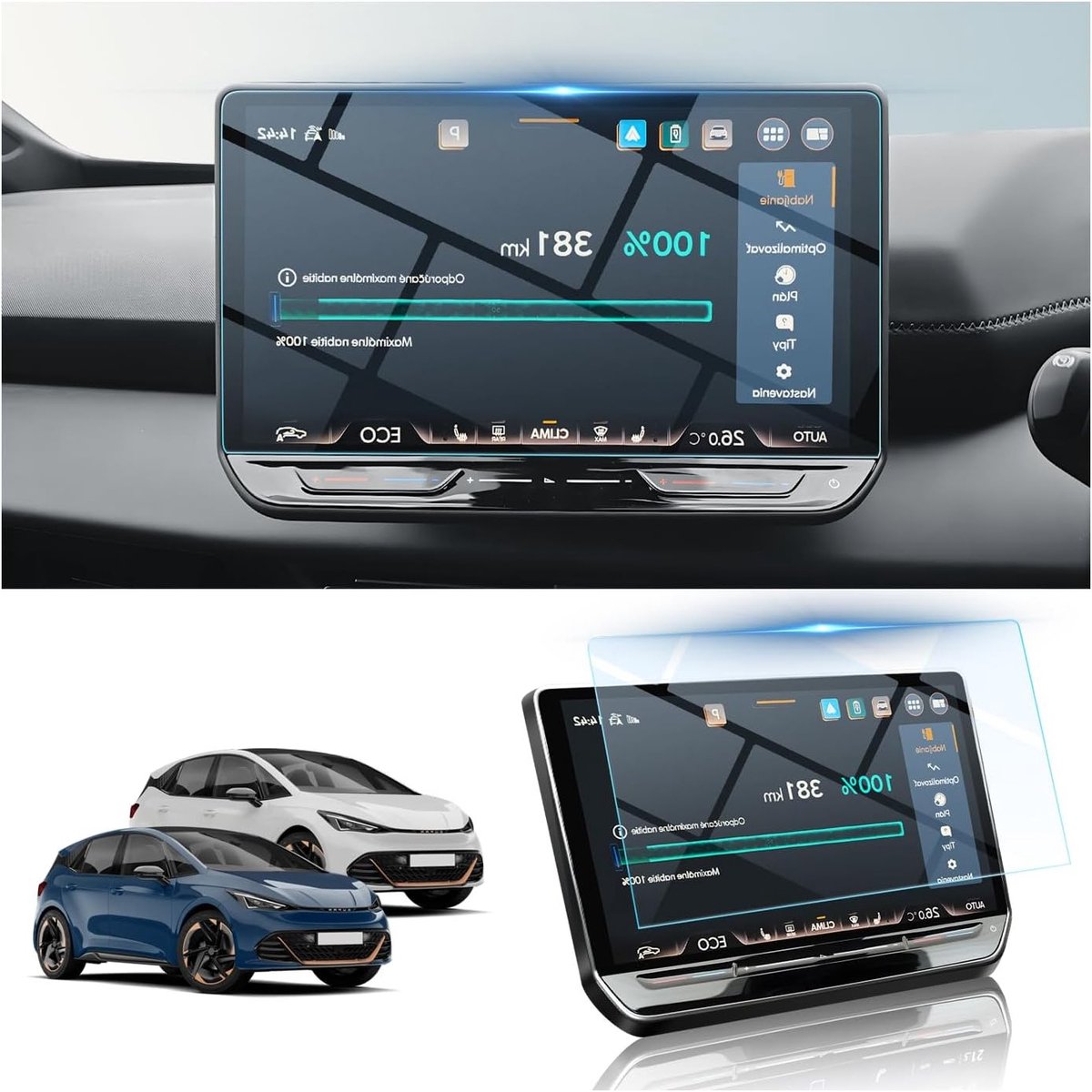 Screen Protector voor C-upra Born 2025 2026, 12.9 Inch, Gehard Glas 9H, Navigatiescherm Bescherming, Accessoires voor C-upra Born