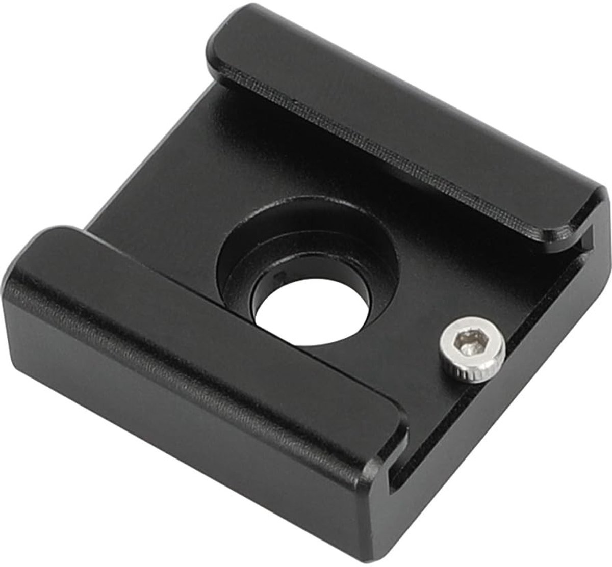 Dailygoody - Mount to Shoe Adapter - 1/4 inch - V2 - Zwart Aluminium - Accessoirehouder - Voor camera's - Geschikt voor montage - Kleur zwart