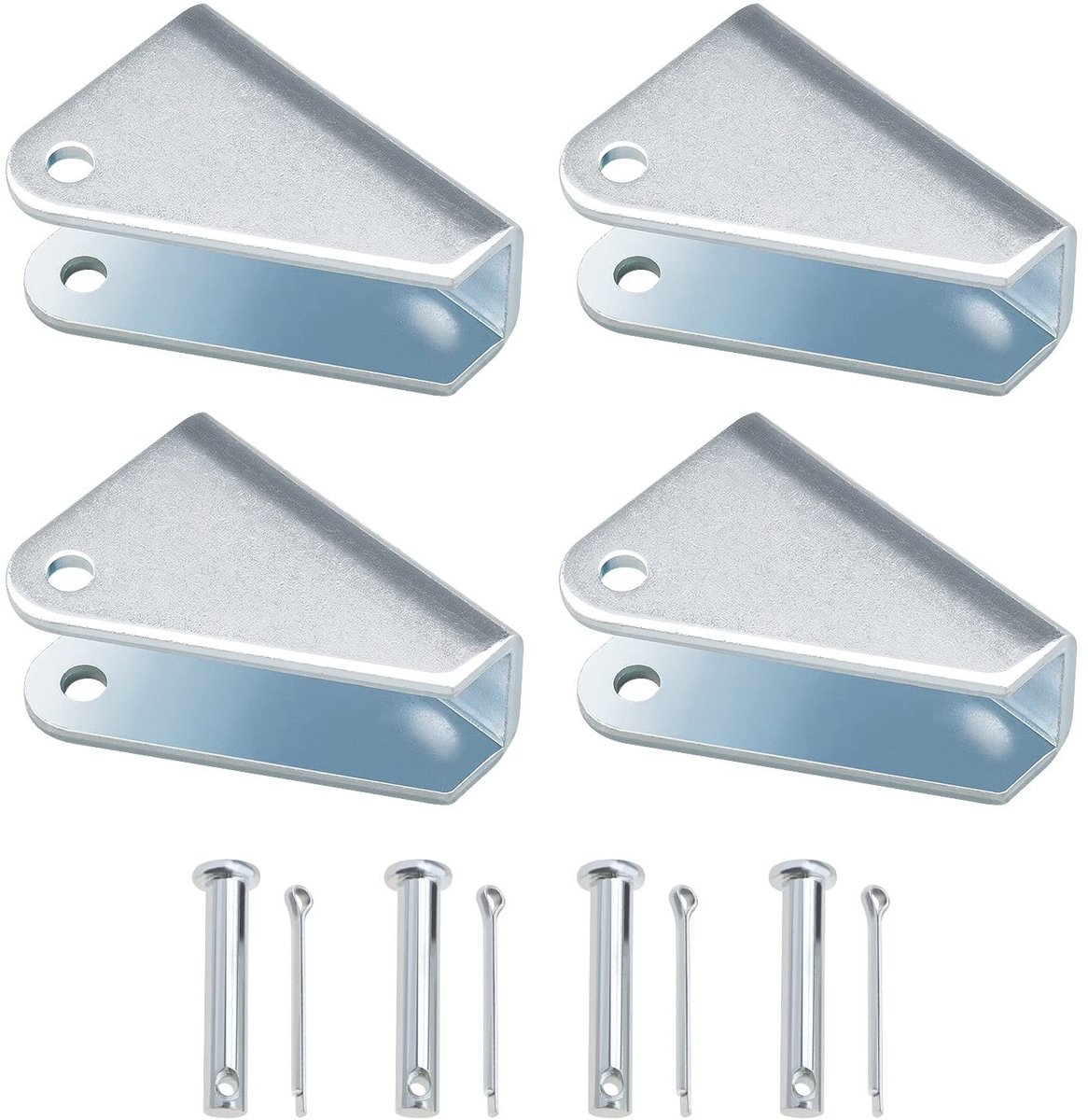 Dailygoody - Lineaire Actuator Montage Beugels - Elektrische Actuator Accessoires - Zilver - Montagebeugels - Geschikt voor Duwstangen - 4 Stuks