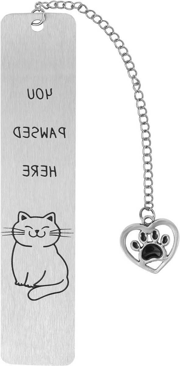 Aesthetic Boekmerk met Schattige Kat, Leuke Dieren Accessoire voor Boekenliefhebbers, Perfect Cadeau voor Jongeren en Volwassenen