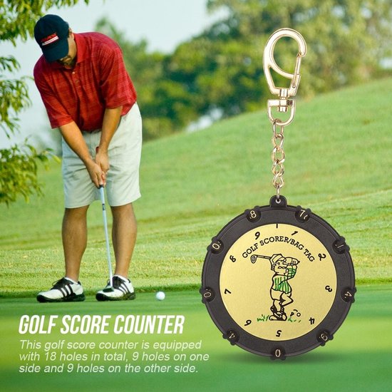 Teller voor Golf Scores: 18 Holes Teller - Verstelbare Score Keeper - Duurzaam en Handig met Clip - Golf Accessoires — afbeelding 5