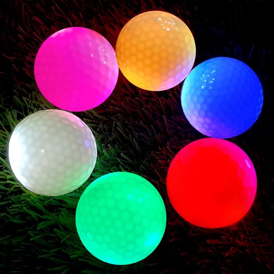 LED Golf Balls - 6 Pcs - Kleurige Lichtgevende Golfballen - Nacht Golfbal - Lumineuze Golfbal - Perfect voor Nachttraining van Merkloos — afbeelding 3