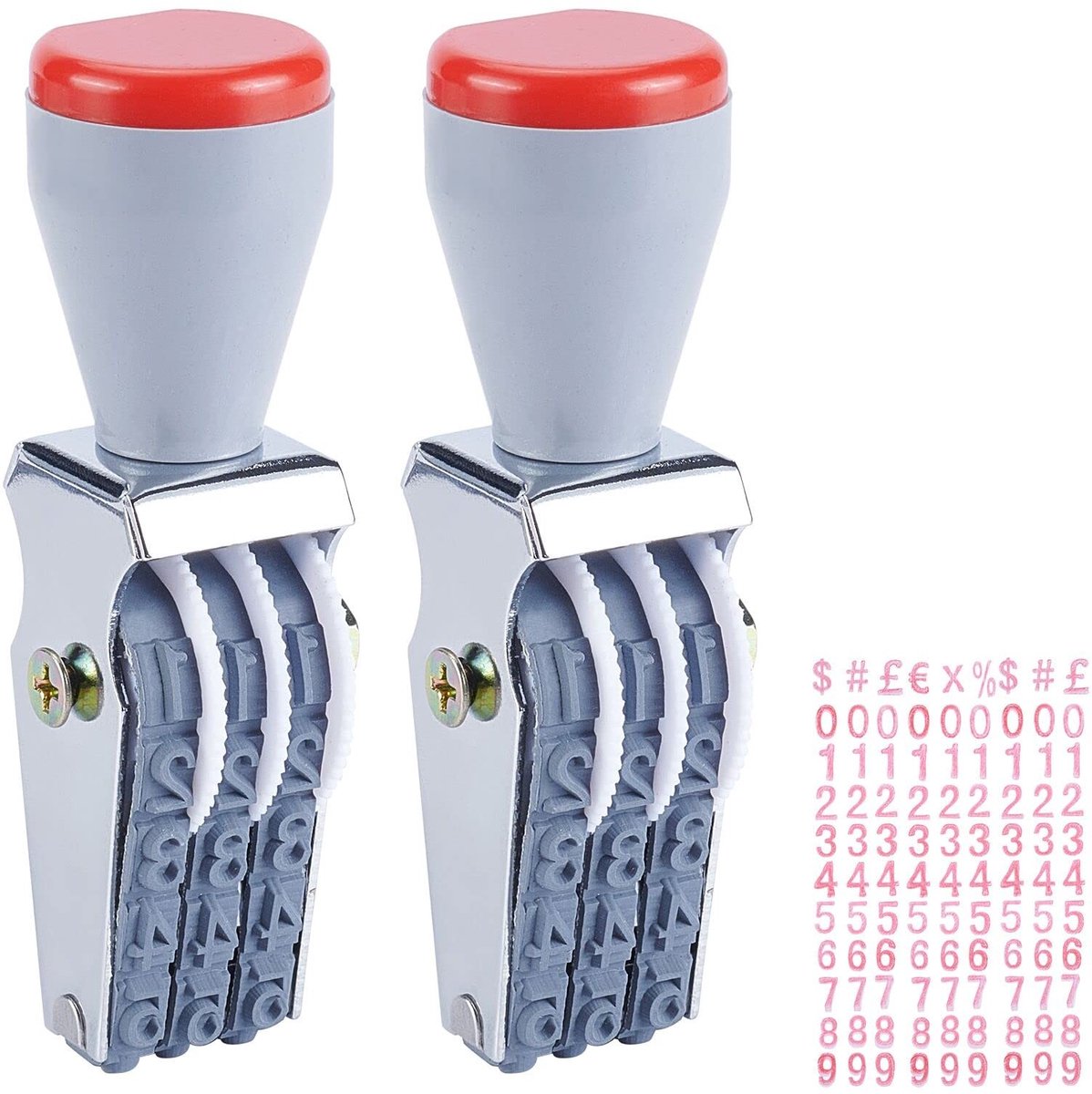 Dailygoody - Nummerrol stempels - Verstelbaar - Multifunctioneel - Kunststof - Doe-het-zelf - Perfect voor scrapbooking en kantoor