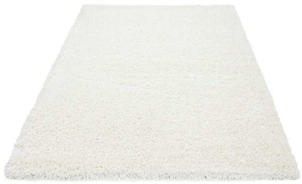 Hoogpolig vloerkleed, effen kleur: CRÈME 100x200 cm
