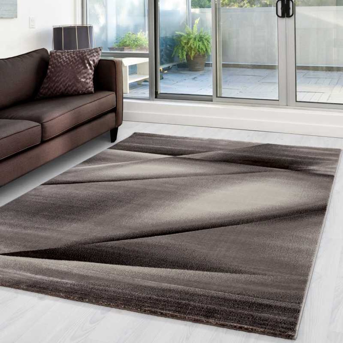 Modern design tapijt Miami 6560 BRUIN 80x150 cm