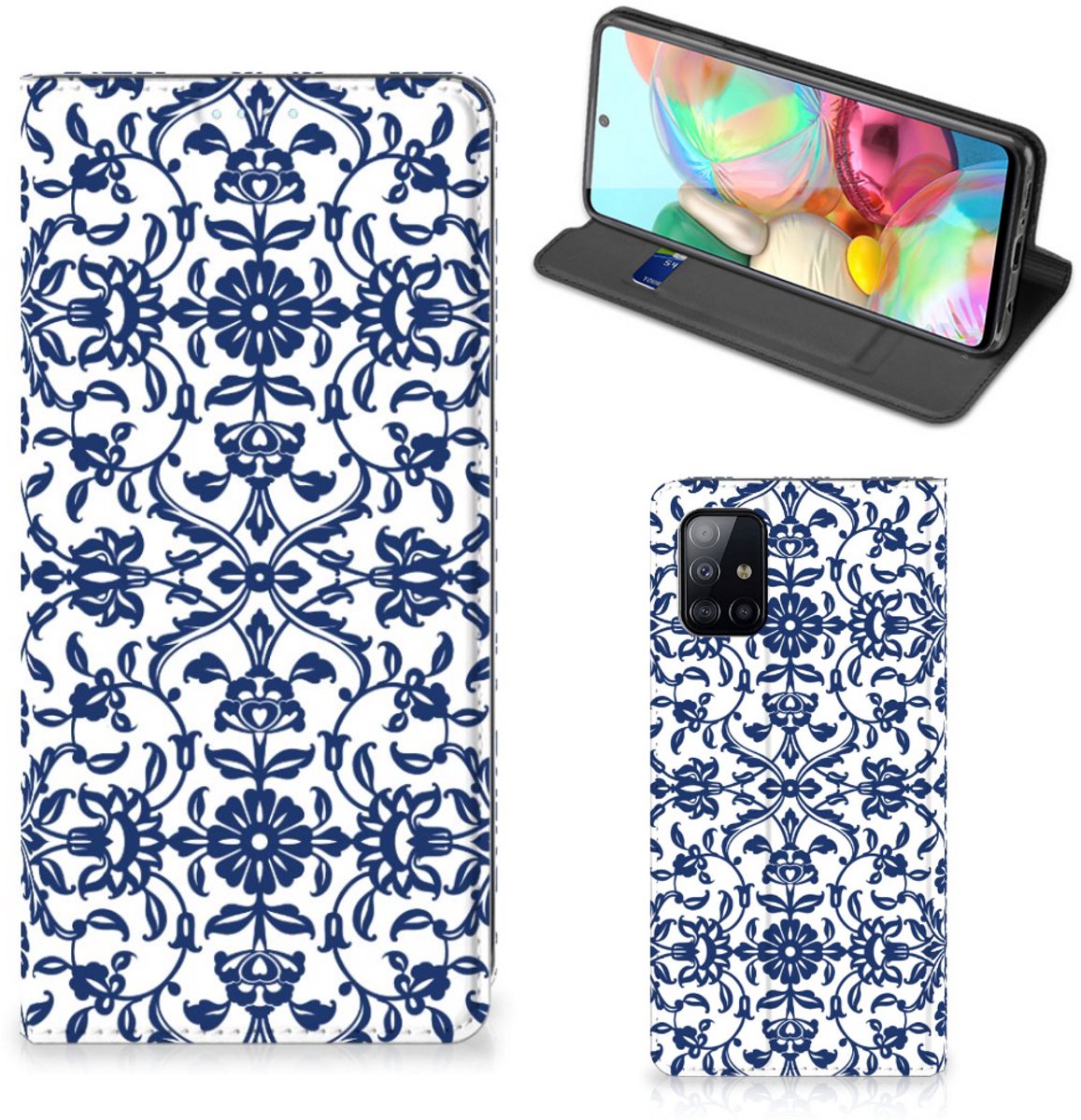 Samsung Galaxy A71 Smart Cover Flower Blue