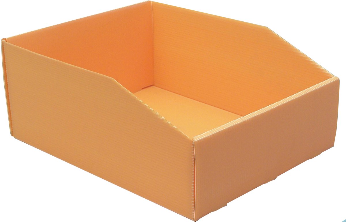 Magazijnbak opvouwbaar - Stapelbare opbergbak 16L - Oranje - 380 mm - Grote opslagbak