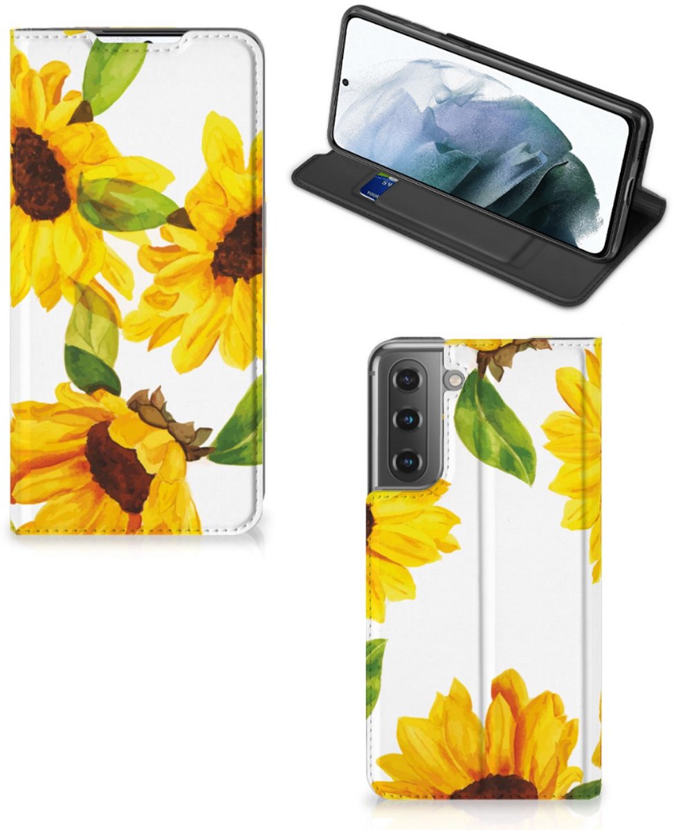 Smart Cover voor Samsung Galaxy S21 FE Zonnebloemen