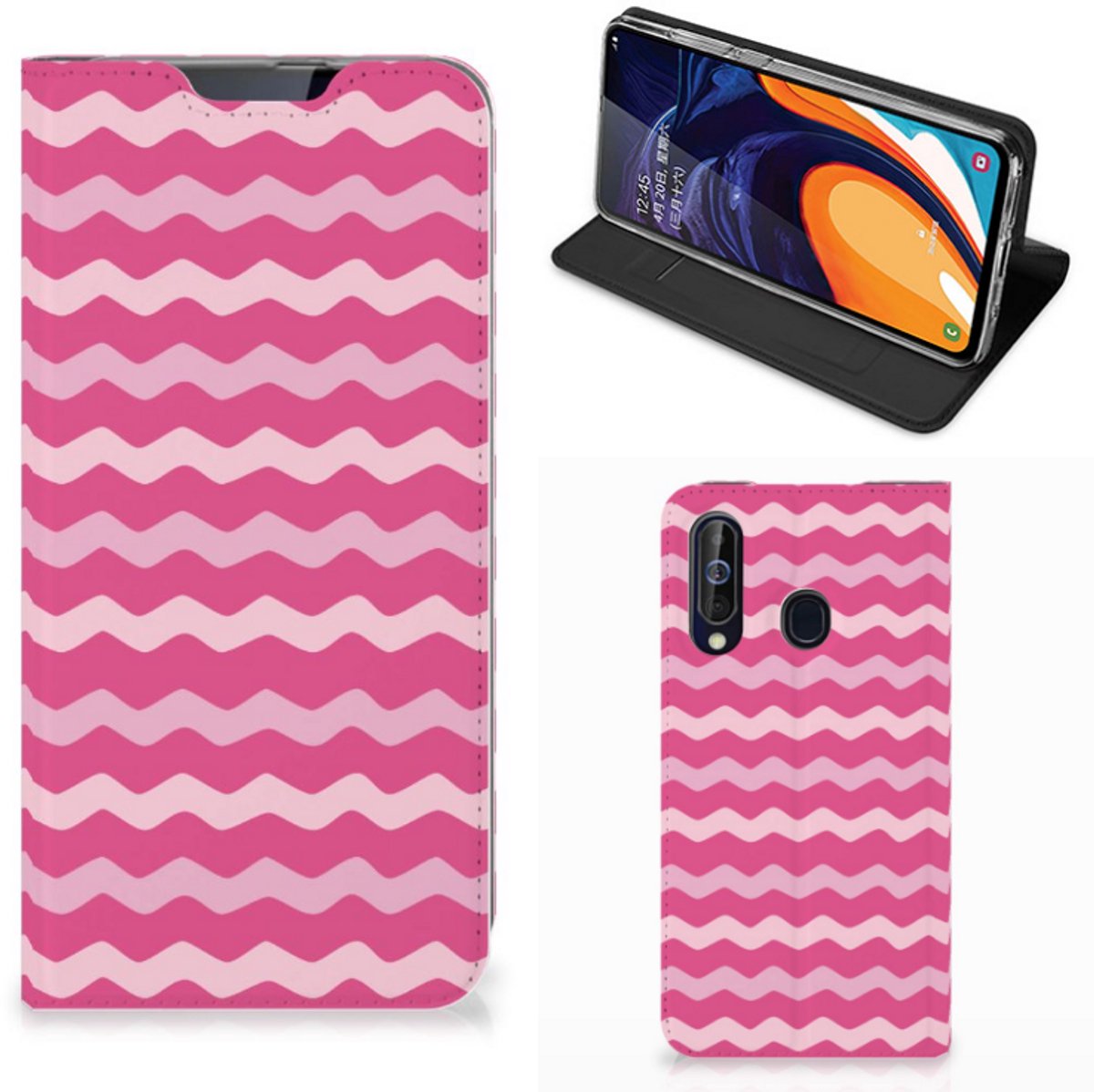 Samsung Galaxy A60 Hoesje met Magneet Waves Pink