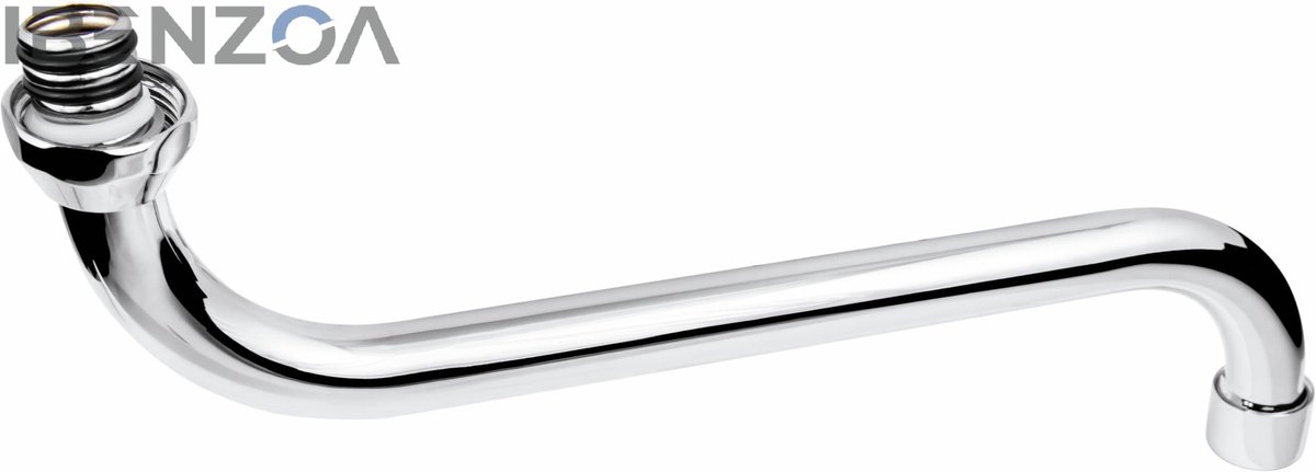 Uitloop S-vorm - Messing verchroomd - 250 mm - Flexibel