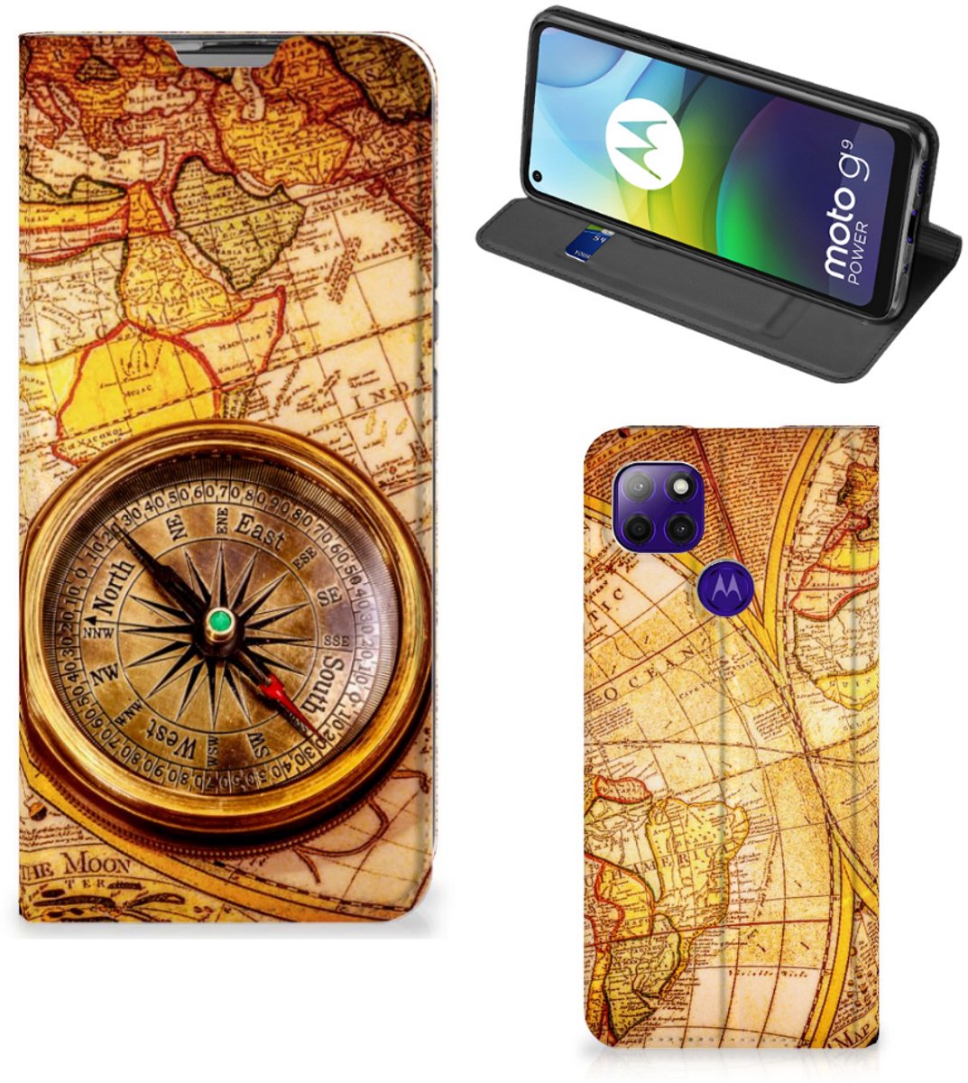 Motorola Moto G9 Power Book Cover Kompas