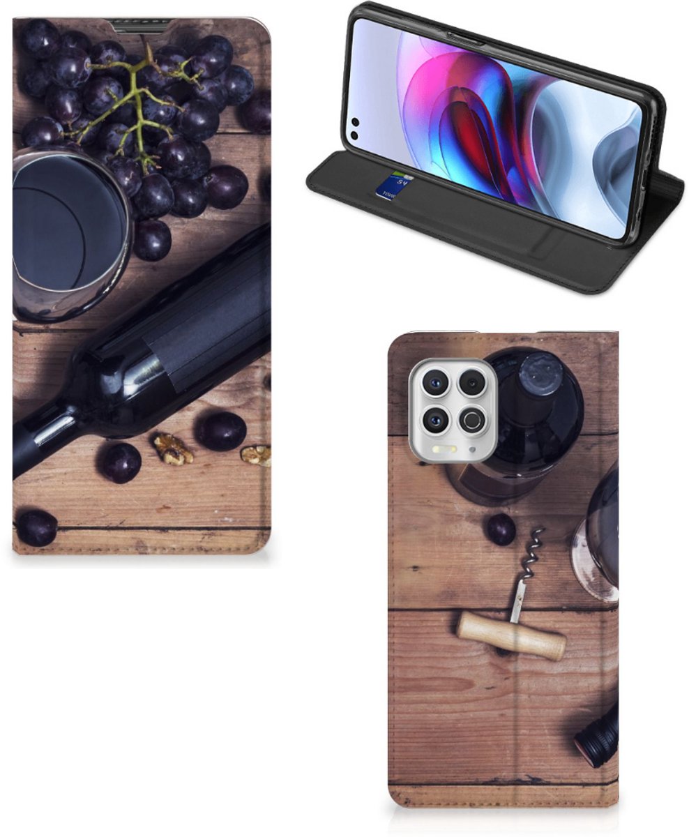 Motorola Moto G100 Flip Style Cover Wijn