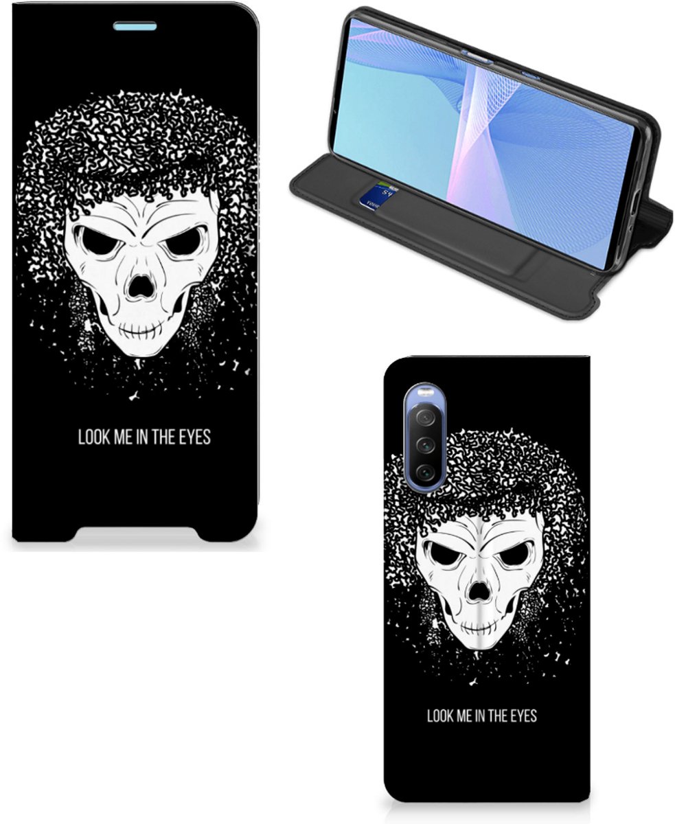 Mobiel BookCase Sony Xperia 10 III Skull Hair