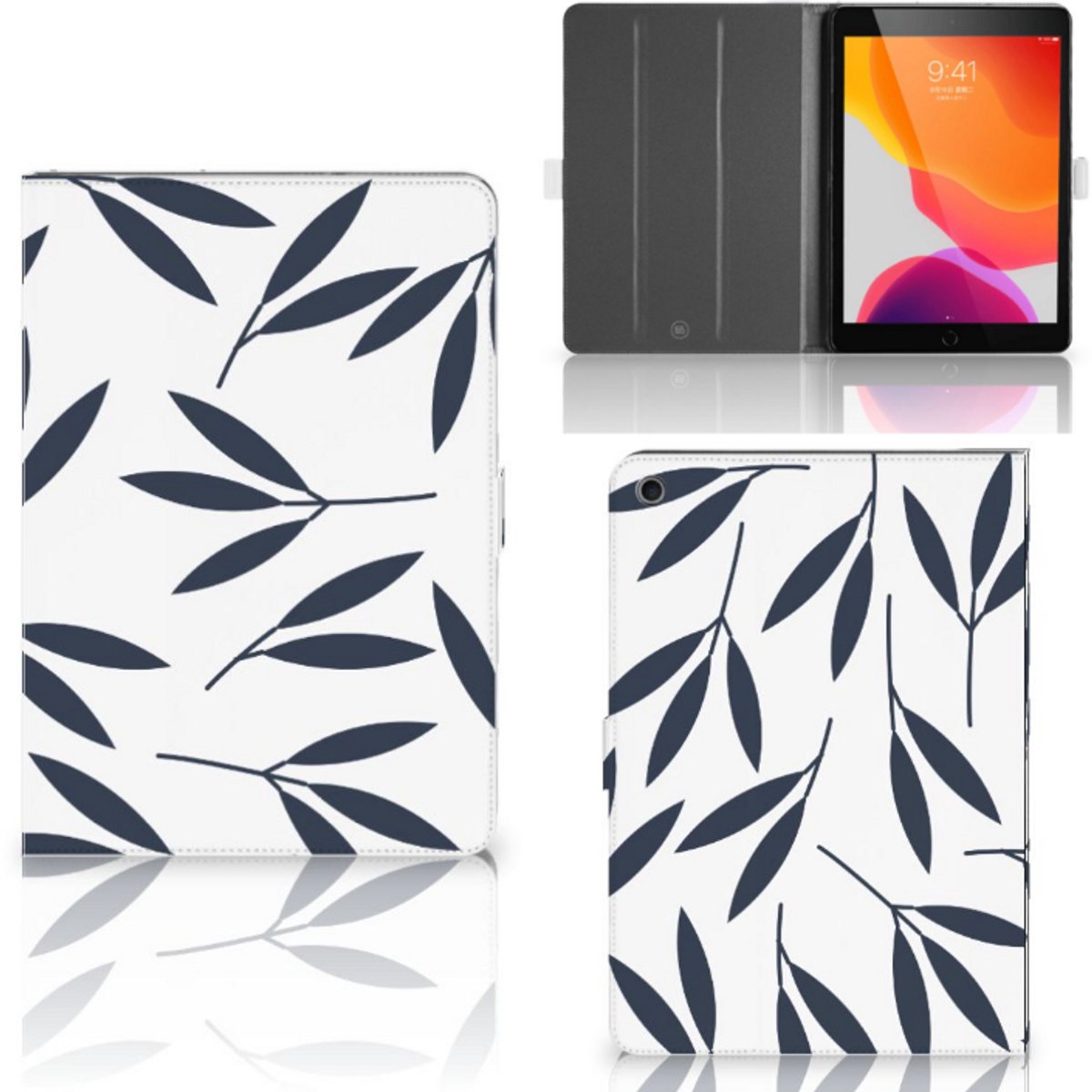 iPad 10.2 2019 | iPad 10.2 2020 | 10.2 2021 Tablet Cover Leaves Blue