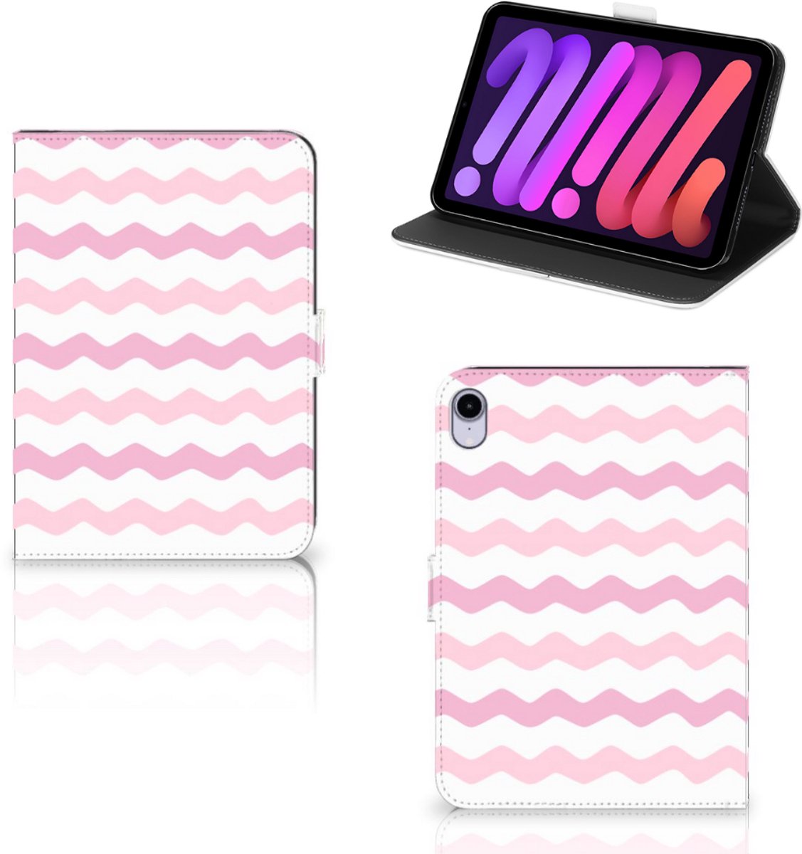 iPad Mini 6 (2021) Tablet Hoes Waves Roze