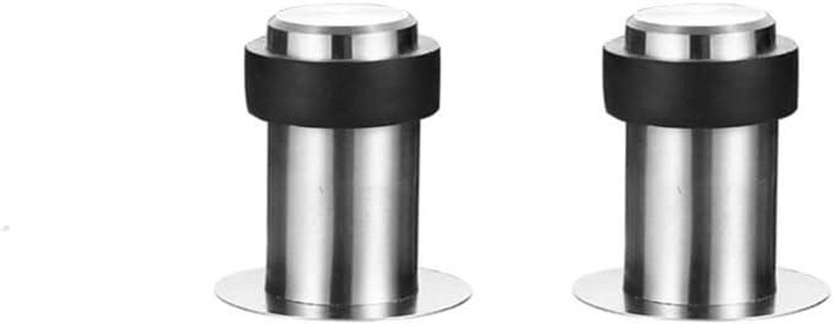 Deurstops - Deurhouders - Deuren Beschermen - Roestvrij Staal - 60 mm - Geborsteld