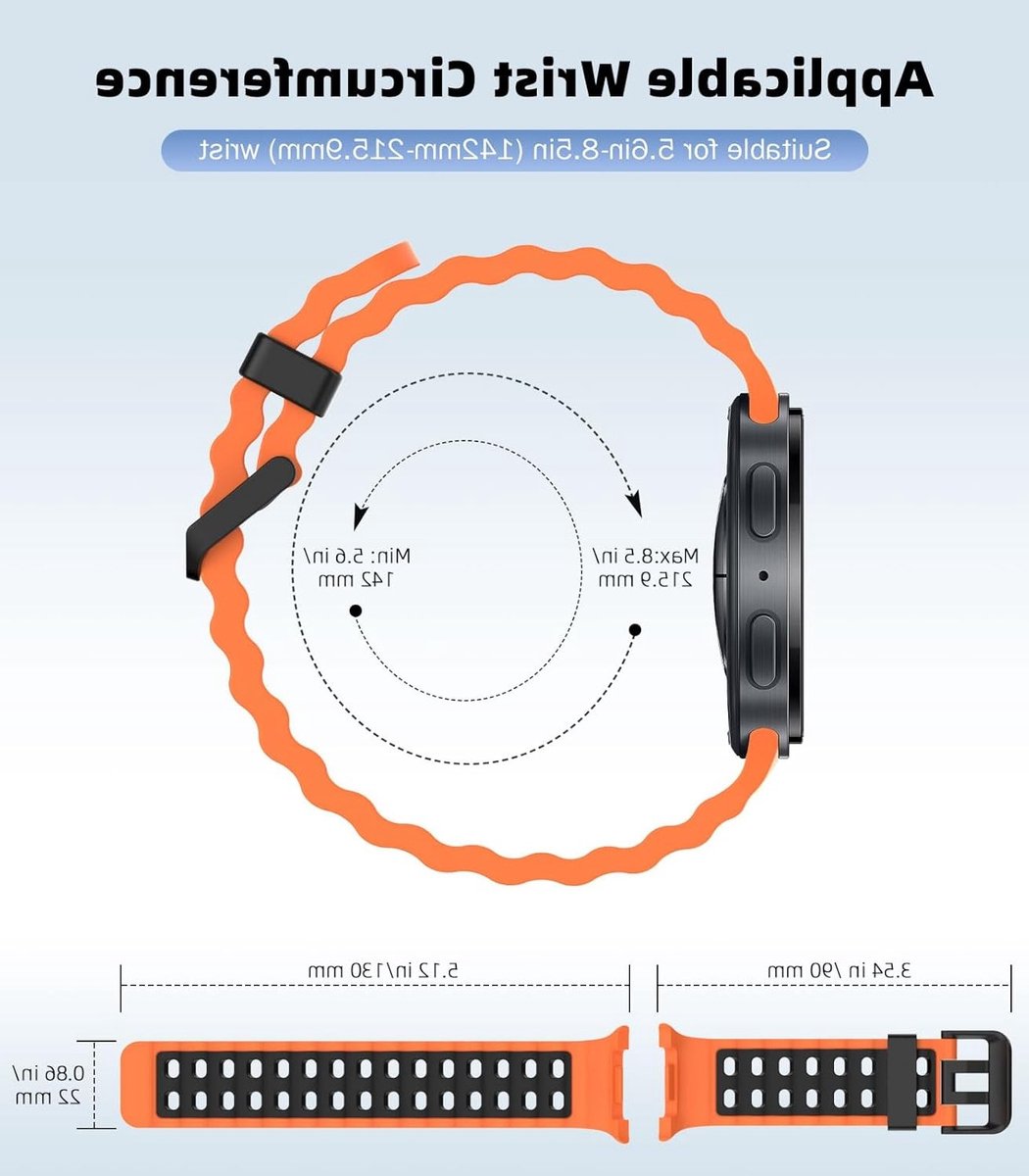 Sportieve en Ademend Silikon Band voor Samsung Galaxy Watch 8 en 8 Classic - 40mm en 44mm/46mm, Geschikt voor Mannen en Vrouwen