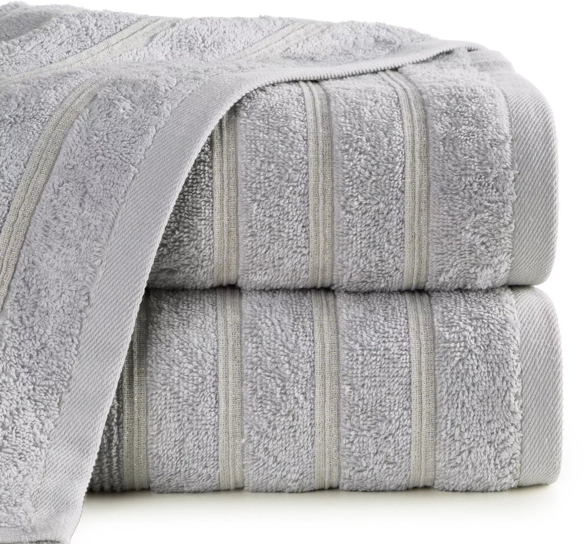 Badhanddoek 70x140 Dik Pluche 500gr Zilver Amira