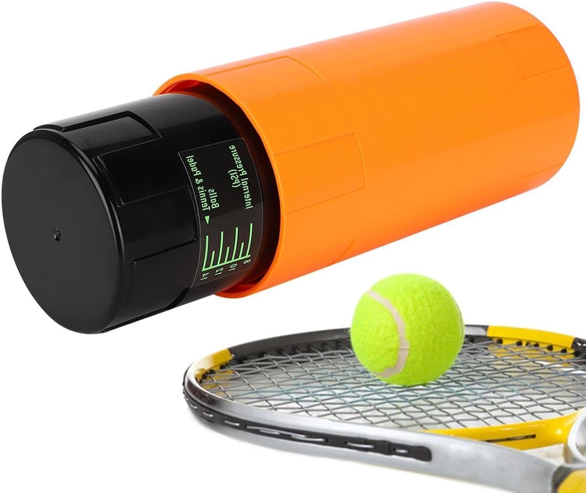 Balhouder mand - Tennisbal opslag - Ballen onder druk - Vezelversterkt ABS - 215 cm lengte - Oranje