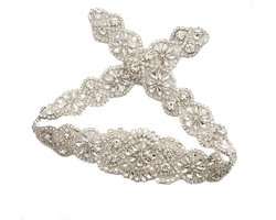 Rose Gold Luxury Rhinestone Belt Trimming Women Dress Accessories Hot Fixed Applique Attached for Wedding Dresses Sash Belt 1 PC