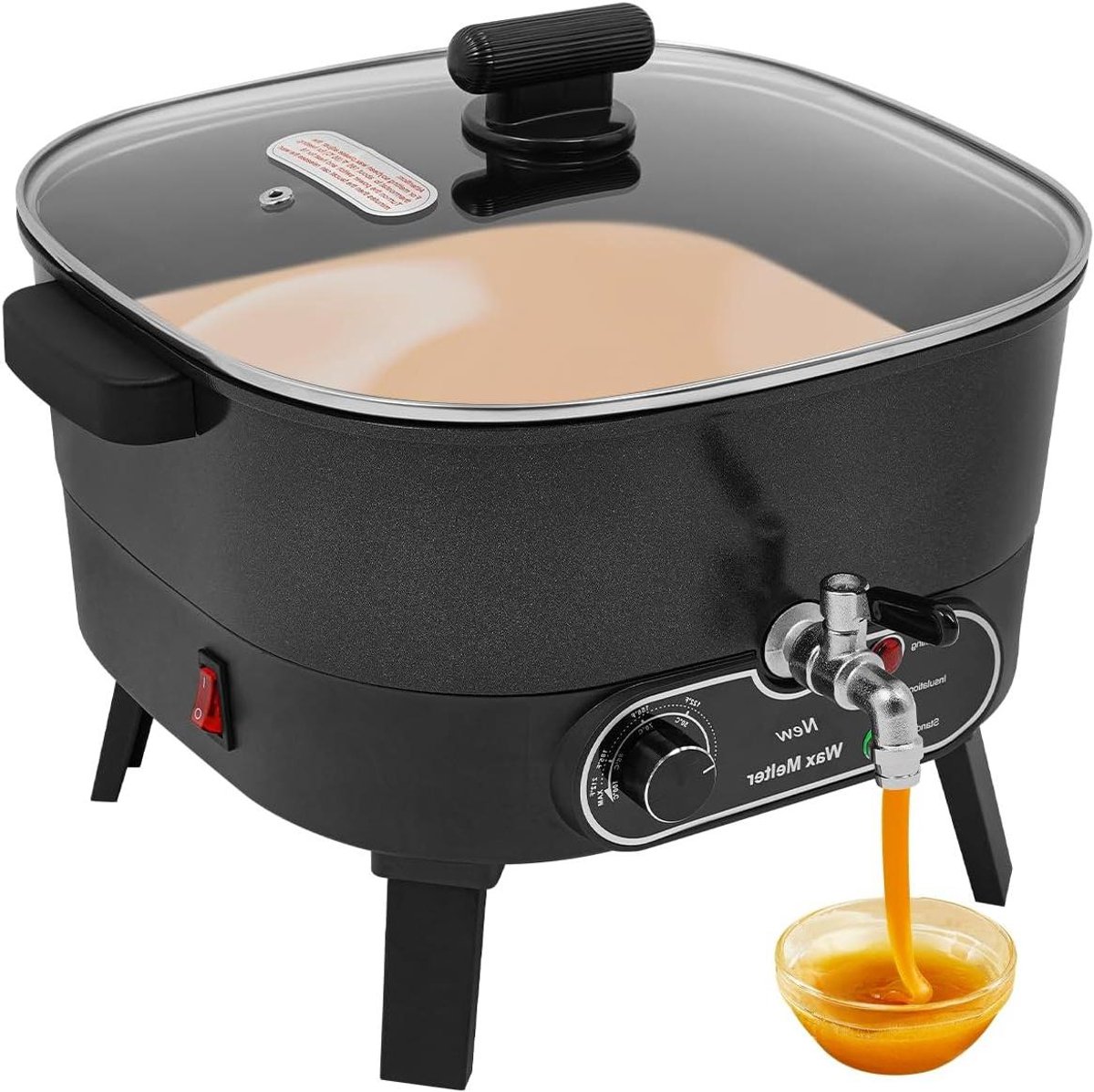 Wasmeltpot - Kaarsen Smelter - Kaarsen Maken - Instelbare Temperatuur - 6 liter - Zwart