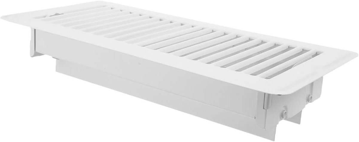 Vloerrooster - Ventilatiekap - Luchtstroomregeling - Eenvoudige installatie - 29 x 14 cm - Wit