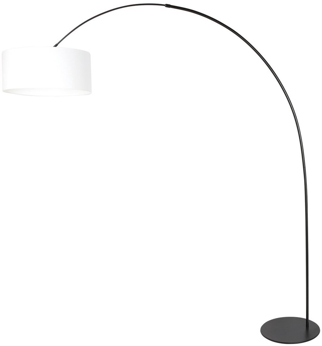Anne Lighting - vloerlamp - Curve - wit zwart - metaal - booglamp - E27 - 4267ZW