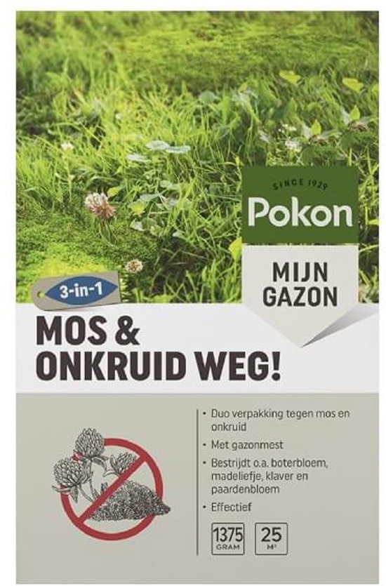 Pokon Mos en Onkruid Weg (1375 gram/25m²) - Werkt tegen Onkruid - Met gratis cheatsheet van Merkloos	 — afbeelding 3