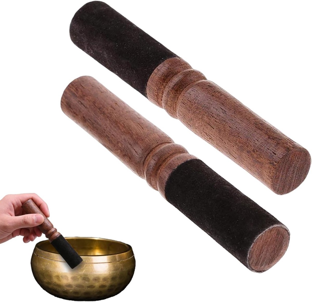 Tibetaanse Wands voor Klokken - Houten Meditatie Artikelen, Buddha Kom Rackets en Klok Accessoires voor Yoga en Spirituele Praktijken