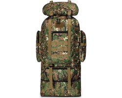 Grote 100L Wandelsac voor Trekking en Outdoor Activiteiten - Ideaal voor Kamperen en Reizen met Uniek Camouflage Ontwerp