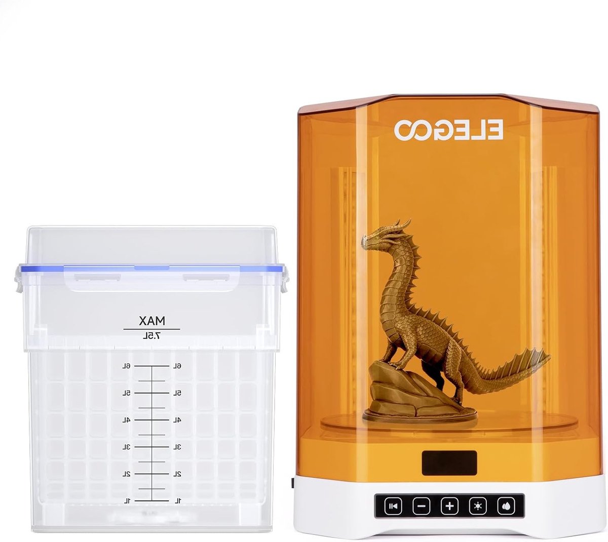 Professioneel Reinigings- en Uithardingsstation voor 3D Printers, 7.5L Capaciteit, 360° Curing en Geschikt voor LCD/DLP/SLA Technologie