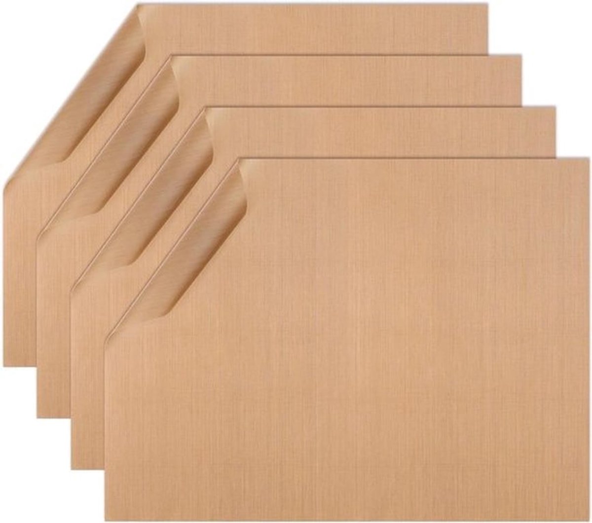 Set van 4 herbruikbare Teflon-ovenbekleding - Antiaanbak bakmatten voor brood, koekjes en vlees - Hittebestendige siliconen bakmat - 30 * 40 cm