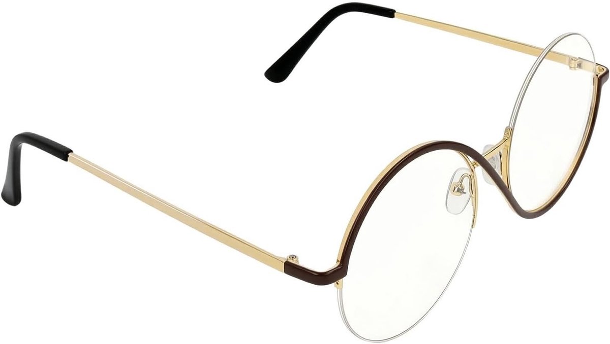 Ronde Metalen Bril voor Cosplay, Perfect voor Heksen Kostuum en Feestjes, 1 Stuk