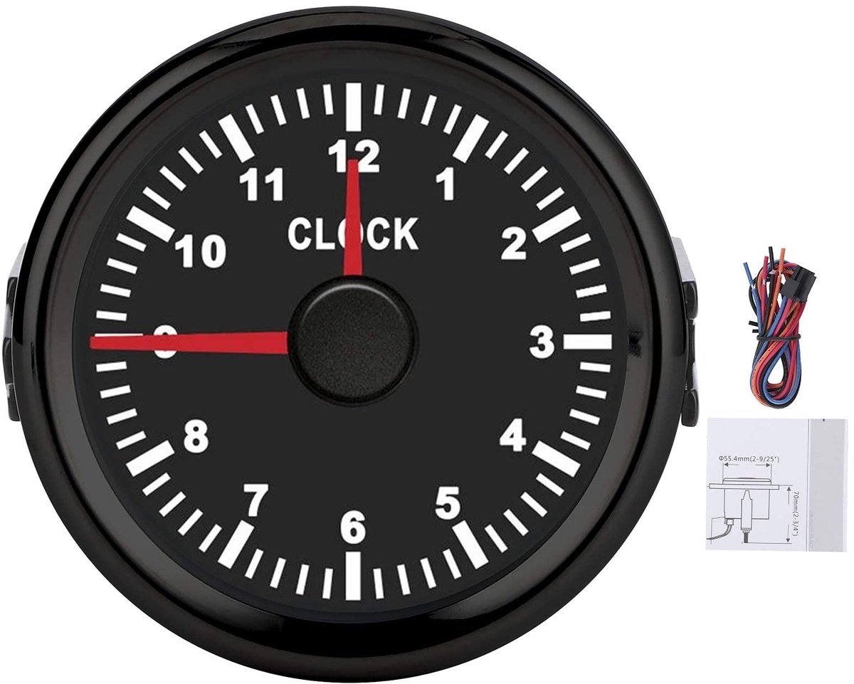 Dailygoods - Universele Klok Meter met Rode Achtergrondverlichting