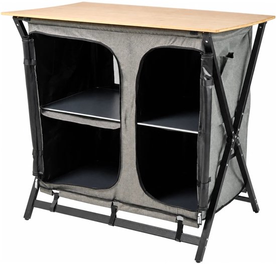 Happy Rhino - Kast Samaria Dubbel - Antraciet - Campingkast - 57 x 110 x 100 cm — afbeelding 5