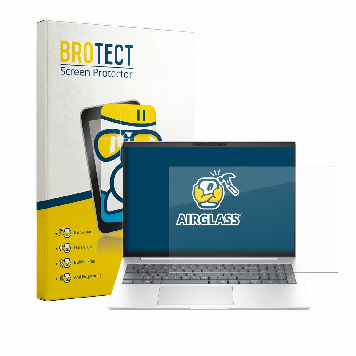 Screenprotector voor HP EliteBook 8 G2a 16" Beschermglas transparant
