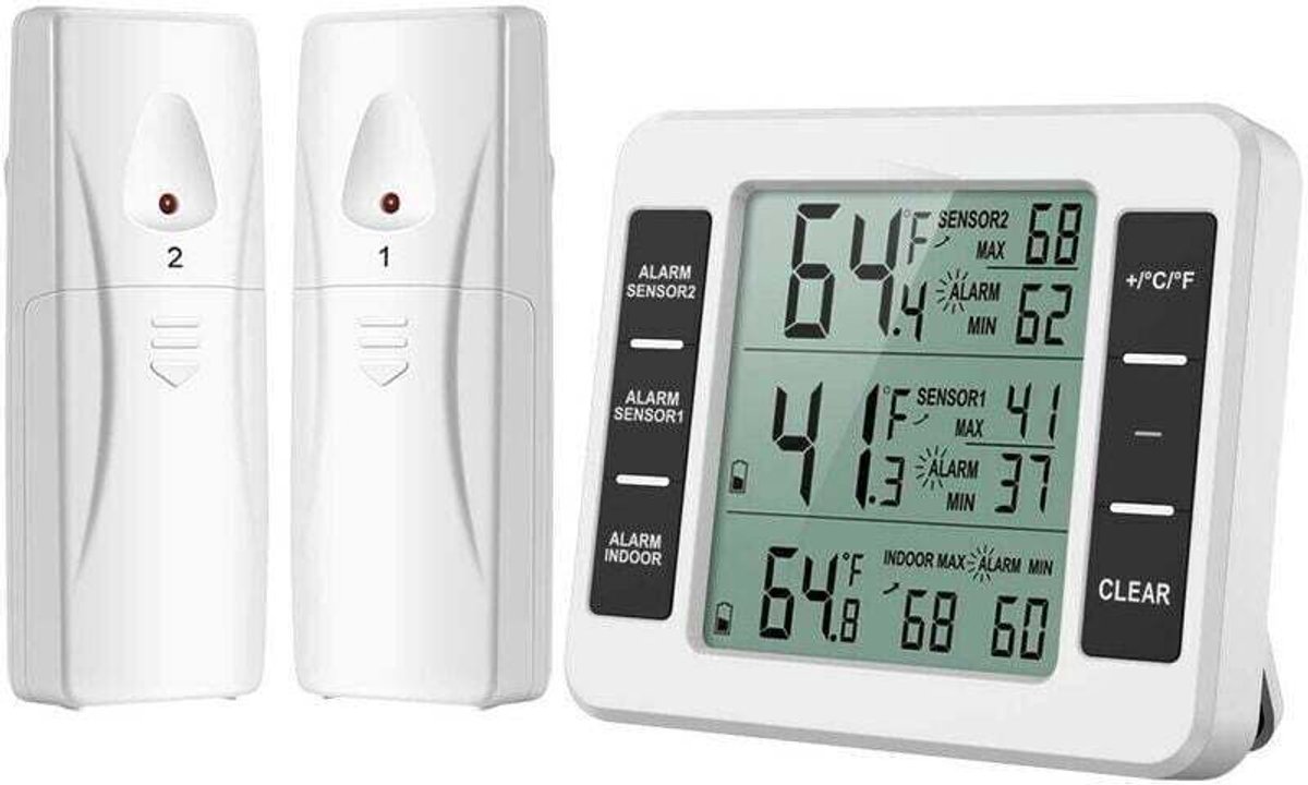 Geschikt voor AMIR koelkastthermometers met hoorbaar alarm.