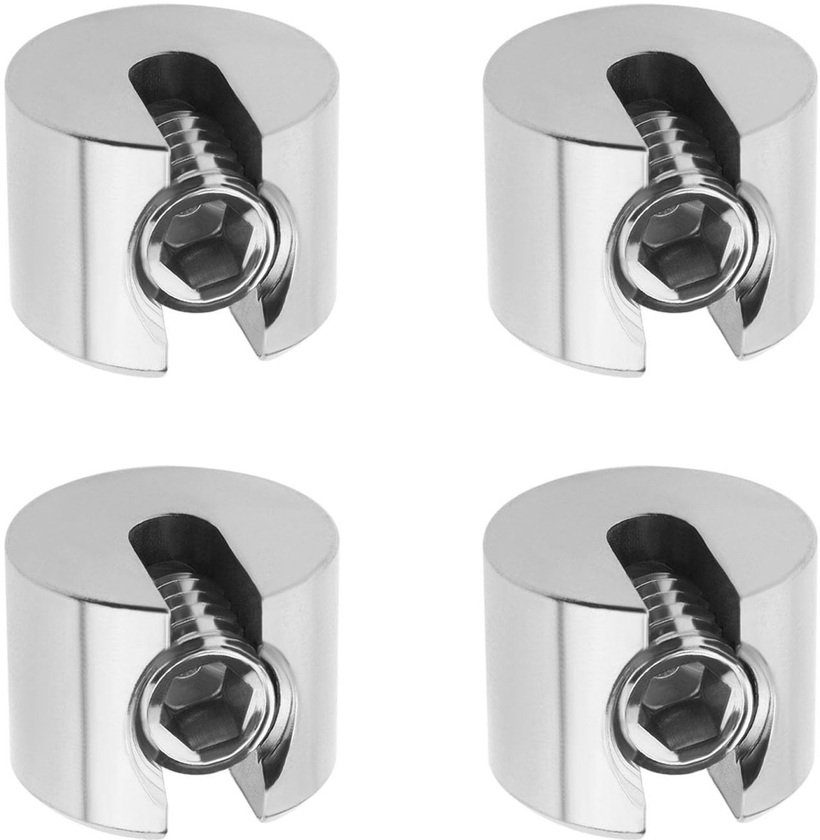 Dailygoods - Set van 4 Roestvrijstalen Draadclips M8x4mm