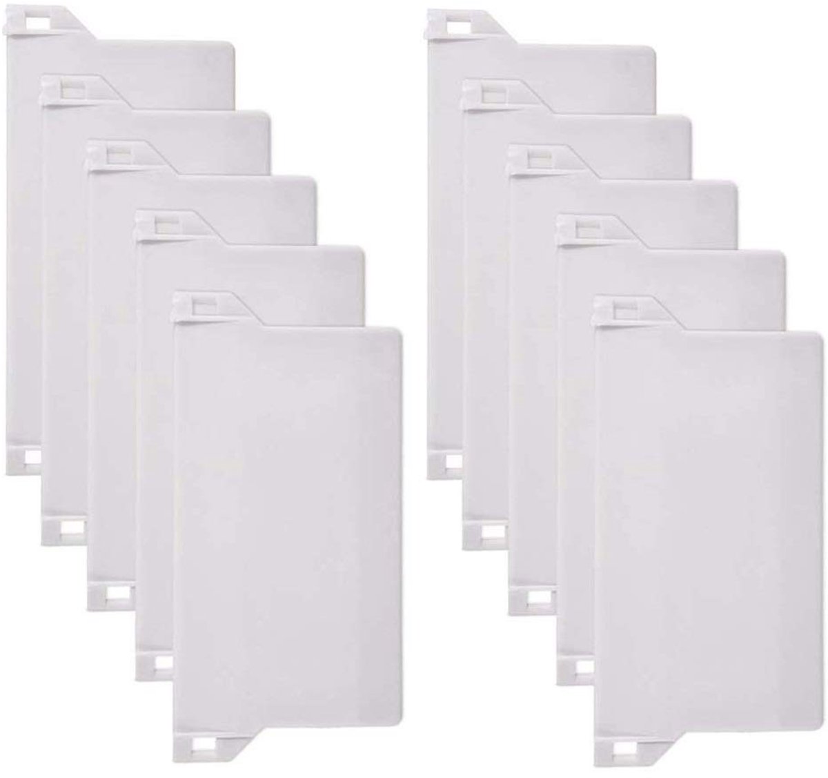 Dailygoods - Dailygoody - Lamellengordijnen Verzwaringsplaten - Gewichten voor Verticale Jaloezieën - Wit - Reserveonderdelen voor Gordijnen - 10 Stuks - Voor Binn..