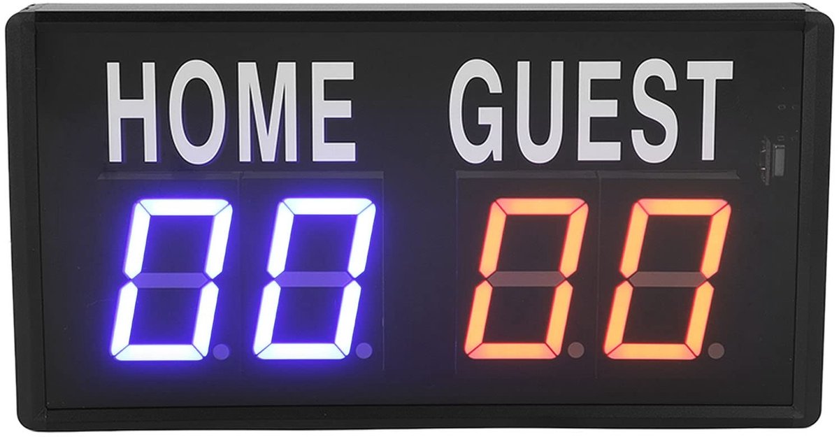 Dailygoods - Dailygoody - Draagbaar LED Scorebord - Afstandsbediening - Ideaal voor Sporten - Geschikt voor Basketbal - Volleybal - Perfect voor Wedstrijden -
